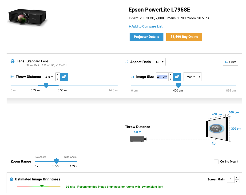 Epson EB-L795SE